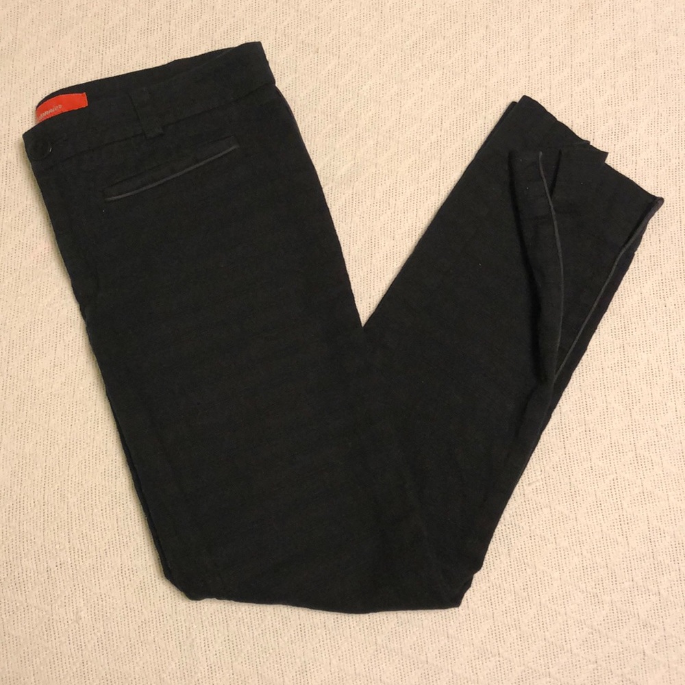 LIKE NEW Anthro Cartonnier Black Cropped Pants - Picture 3 of 8